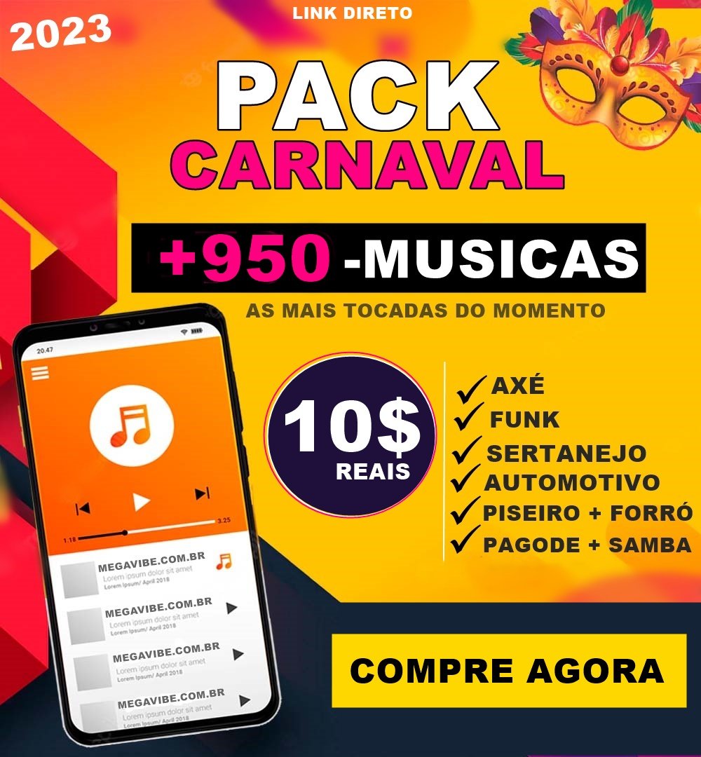 PACK CARNAVAL 2024 950 MUSICAS PARA BAIXA MEGAVIBE